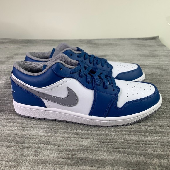 Nike Air Jordan 1 Low Shoes True Blue Men Size 9.5 553558-412 Brand New